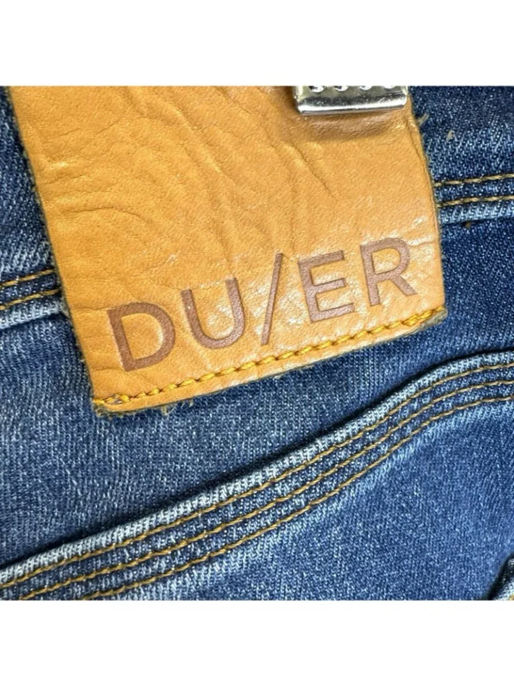 DU/ER Duer Jeans L2X Relaxed Taper Blue Denim Mens Size 34x33